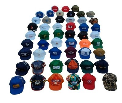 Vintage Baseball Cap Collection, 51 hats, Oil Transportation Sports Southern | eBay