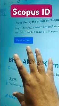 How to create a Scopus ID?