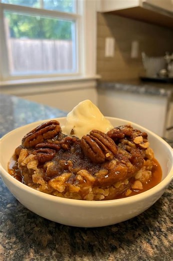 Pecan Pie Cobbler This indulgent Southern-style dessert from deesviral has all the gooey, buttery goodness of a classic pecan pie — but baked as a rich cobbler with a golden crust and thick caramel-like filling. Perfect for the holidays or a cozy weekend treat! Ingredients: • 1 cup light corn syrup • 1 cup brown sugar, packed • ½ cup (1 stick) unsalted butter, melted • 4 large eggs • 2 tsp vanilla extract | Recipes By Deesviral