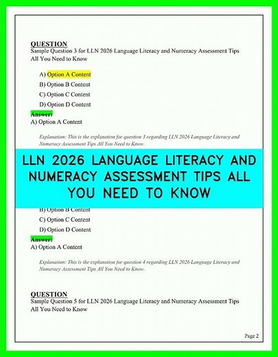 LLN 2026 LANGUAGE LITERACY AND NUMERACY ASSESSMENT TIPS ALL YOU NEED TO KNOW 2026 EXAM TIPS VIDEOS