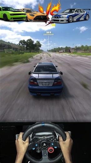 🏁 BMW M3 GTR 🆚 SUPERCARS 💥 ULTIMATE DRAG RACE SHOWDOWN! Can It Win! 😱🔥 #shorts