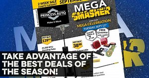 5.2K views · 49 reactions | Have you checked out our Mega Smasher sale yet? There's still time to get in on the great deals, but don't wait too long - this sale ends Sunday!  https://prnc.es/3RT6Dmc | Princess Auto | Facebook