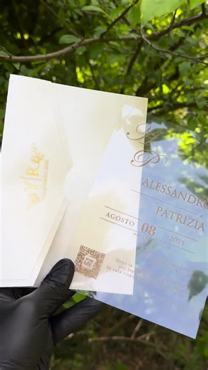 Acrylic Wedding Invitation With Ivory Envelope – Gold Foil Clear Invite, Monogram Elegant Design - Etsy