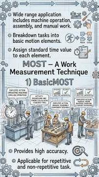 Work measurement with Basic MOST. #quality, #proiductivity, #leansixsigma, #AI, #performance mgmt