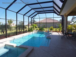 [Hot Item] Enclosure de piscina de aluminio para patio en Florida con malla contra insectos