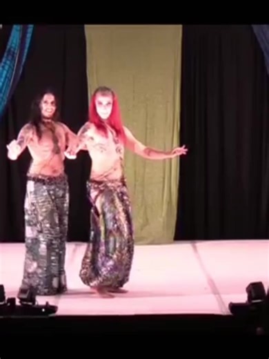 Two male belly dancers, with @greyson.vontrapp #bellydance #bellydancetiktok #malebellydancer #dance #maledancer
