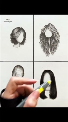 Hair Drawing Tutorial #drawing #art #shorts