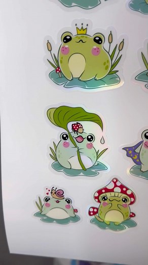 I love making stickers with my Cricut but it’s really important to calibrate your machine from time to time and do test cuts for new materials! You can find full tutorials on both topics on my YouTube channel #printthencut #cricut #cricutstickers #cricutprintandcut #cricutprintthencut #hayesprintablepaper #holographicstickers #stickermaker #stickershop #frogs #frogstickers | Corinne Blackstone