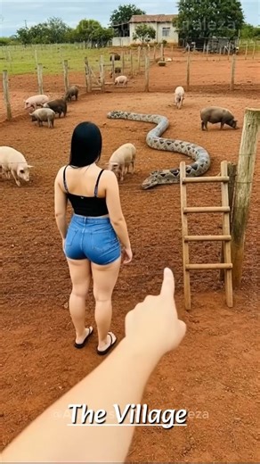 She Didn’t See the Giant Python Behind 😨🐍 #shorts #snake