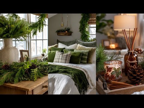 Cozy Christmas Bedroom Retreat: Rustic Farmhouse Touches for Elegant Holiday Rest
