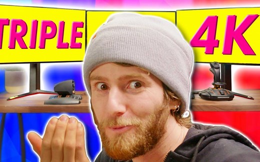 【官方双语】终于成了！ - 用三屏4K玩游戏！(LG赞助)#linus谈科技