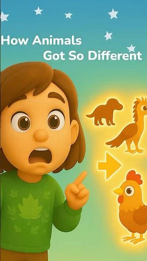 How Animals Got So Different 🦁🦒 Secret of Evolution Explained for Kids! #shortsforkids #science