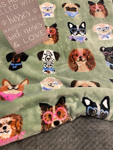 Dog Snuggle Sack: Fleece Burrow Bed With Dog Print - Etsy