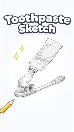 Toothpaste pencil sketch | Easy Daily Object Drawing #toothpaste #pencildrawing #easydrawing