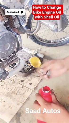 How to Change Bike Engine Oil with Shell Oil | #shorts #oil