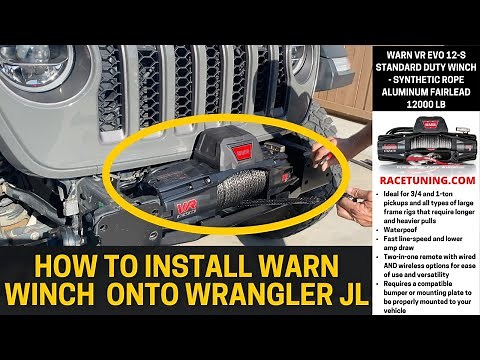 How to Install Warn Winch onto Jeep Wrangler JL (Part 1) Warn VR EVO 12S 12,000 pound winch