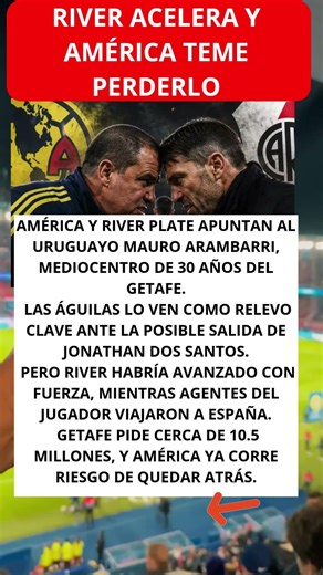 River acelera y América teme perderlo