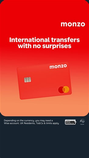 Send 38 currencies globally in just a few taps within Monzo. Depending on the currency, you may need a Wise account. UK residents, Ts&Cs apply. | Monzo | Facebook