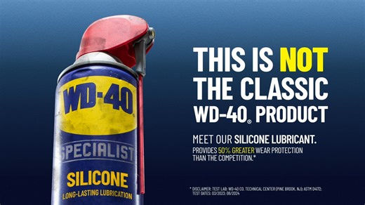 Meet WD-40 Specialist® Silicone. A professional-grade formula that resists water and protects metal and non-metal surfaces such as rubber, plastic and vinyl. No mess from this clear, fast-drying spray. This is not the Classic WD-40® Multi-Use Product. Have you tried it yet? Shop in-store or online at Walmart. https://bit.ly/4hiC8CM | WD-40