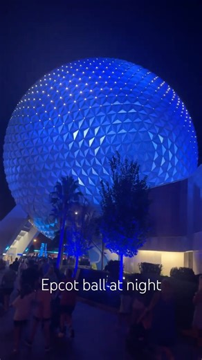 Epcot ball when lit