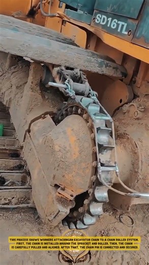 Excavator Track Chain Installation using Hydraulic Tensioning System – Good Tools and Machinery