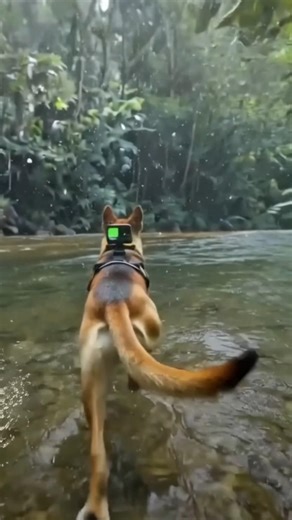 Camera on My Dog – Watch Him Jump Into Water!