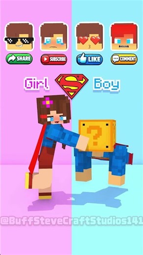Superman JJ and JJ Sister What Head is hidden behind Mystery Mask? 🤨- Minecraft Animation #shorts