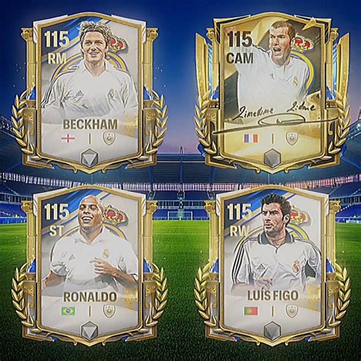 Beckham 🇬🇧 vs Zidane 🇫🇷 vs Ronaldo 🇧🇷 vs Luís Figo 🇵🇹 | #fc25 #fc24#eafc24#fifamobile#fifa23#shorts