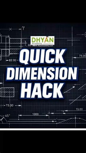 Dhyan Academy on Instagram: "Quick dimension hack in AutoCAD to speed up your workflow #AutoCAD #CADTips #DraftingLife #EngineeringTools #DesignWorkflow #CADDesigner #TechnicalDrawing #CADLearning #ProductivityHack #DesignTips"