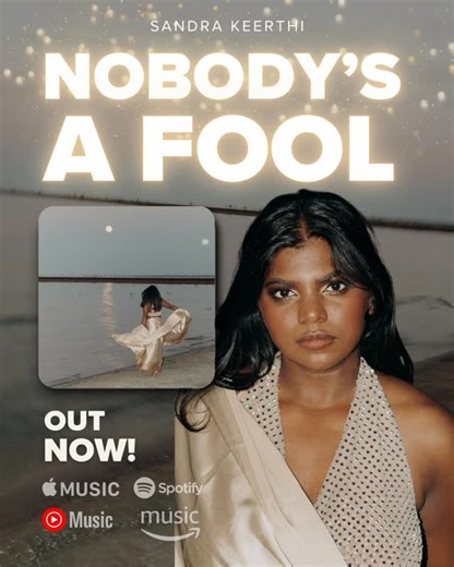 Sandra Keerthi on Instagram: "It’s finally out. 🤍 “Nobody’s a Fool” is here, and I am overflowing with gratitude. My life is a reflection of the incredible people who’ve helped me reach this moment. To Casey Filiaci for producing this song with so much care, Steve at @studiosatlindenoaks Linden Oaks Studio, and the amazing band—Mark Terranova (bass), Mark Balestra (guitar), and David Cohen (drums). Thank you for bringing this song to life. To @kathryn.anne.photo for the stunning photos and albu