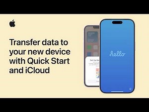 How to use Quick Start and iCloud to transfer data to your new iPhone or iPad | Apple Support