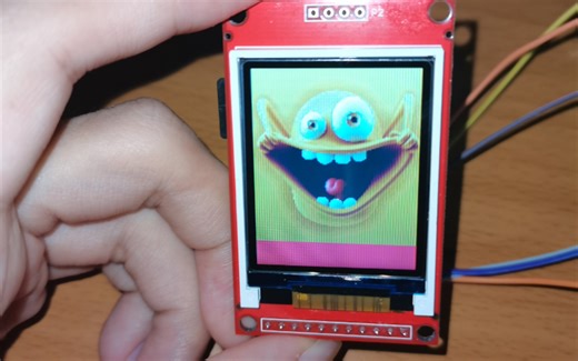 51单片机驱动TFT液晶屏，显示一张图片