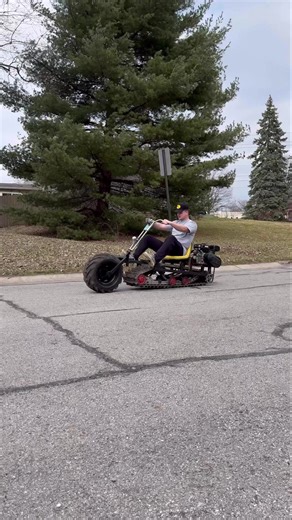 60K views · 531 reactions | Tracked Chopper Test On Street  #reelsvideo #tracked #chopper #custombuild #diy #Project #minibike #motorcycle #modified #fun #speed #fyp | Buildadadgarage | Facebook