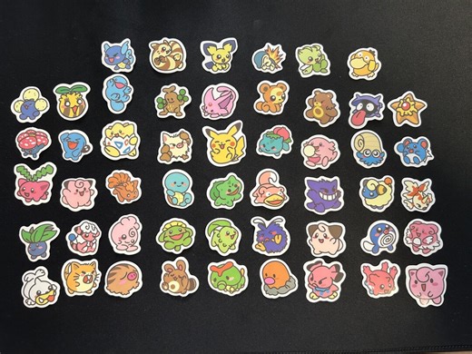 Pokemon Stickers - Etsy