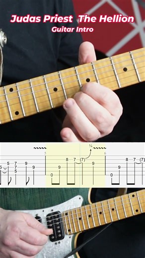 #tutorial Judas Priest The Hellion Guitar Intro #guitar #guitarlesson #guitartutorial