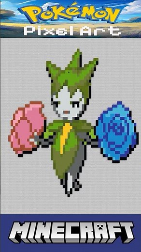 Minecraft Pokémon Pixel Art Timelapse - #315 Roselia