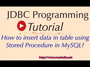 How to insert data in table using Stored Procedure in MySQL?