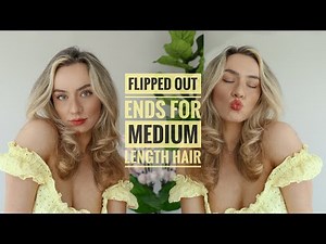 flipped out ends tutorial for MEDIUM length hair | jessica luxe