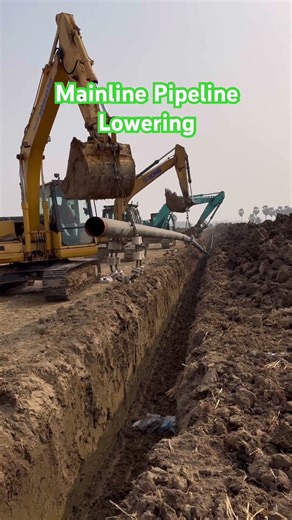 Mainline Pipeline lowering #mainline #pipeline #project #construction #oilandgas #lowering