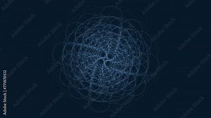 A perfectly symmetrical circular pattern composed of overlapping straight lines, all of the same length and equally spaced, creates a visually captivating spiral formation