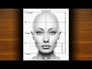How to divide Face for Portrait Drawing Step by Step | Easy Face Proportions Tutorial for Beginners