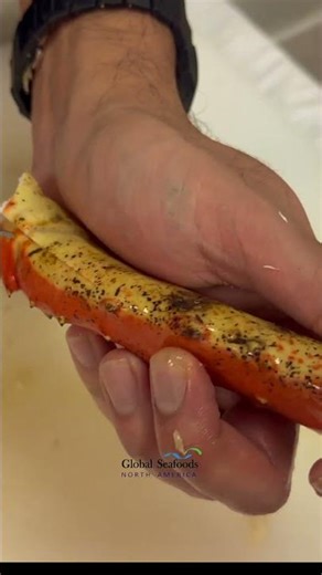 Getting king crab meat from the shell and preparing it for sushi rolls