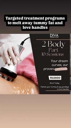 🔥 Stubborn belly & love handles? We’ve got the solution! 🔥Say goodbye to the areas that just won’t budge — no matter how hard you diet or exercise. Our 10-Session Stomach & Love Handles Reduction Package is designed to:✨ Melt stubborn fat safely & non-surgically✨ Smooth & slim your waistline✨ Tighten and firm your skin✨ Boost your confidence with visible results💰 Price: R13,500 for 10 sessions📅 Perfect for those ready to finally tackle the tummy & sides!💖 Real results. No surgery. Just scie