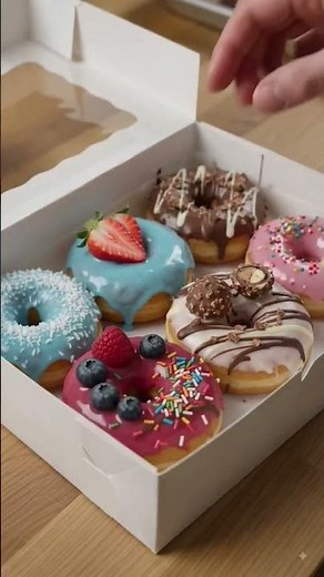 Luxury gourmet donuts loaded with chocolate,berries&crunchy toppings! Which one would you eat first?