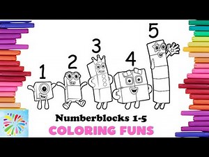 Coloring Numberblocks 1 to 5 for Kids | Numberblocks Coloring Pages | Coloring Funs
