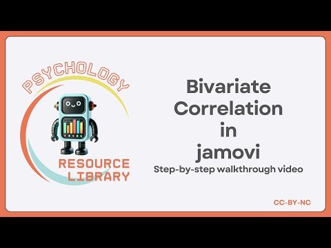 Step-by-step statistics walk-through: Bivariate correlation in jamovi