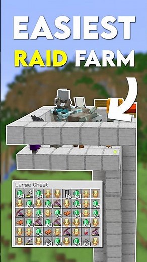 Minecraft: EASY RAID FARM TUTORIAL1 26.1 #shorts #minecraft