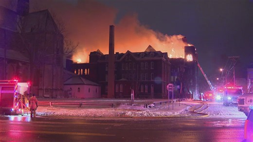 Buffalo fire crews battle 4-alarm building fire