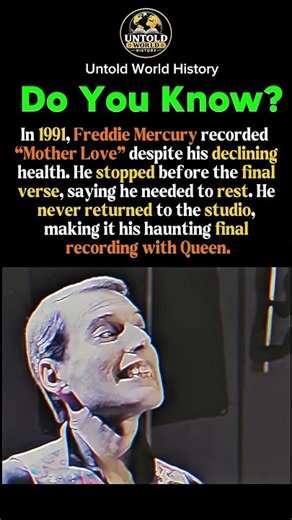 Freddie Mercury’s Final Recording Is Heartbreaking. #history #shorts