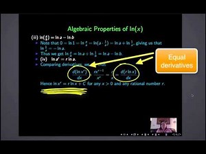 Calculus II, Lecture 2, 2 Calculating with logarithms